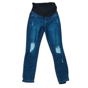 Celebrity Pink Distressed Maternity Skinny Jeans Size Small